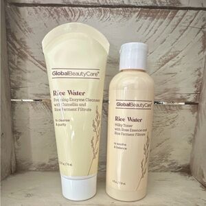 Global Beauty Care Rice Water Foaming Cleanser & Milky Toner Rose Essence
